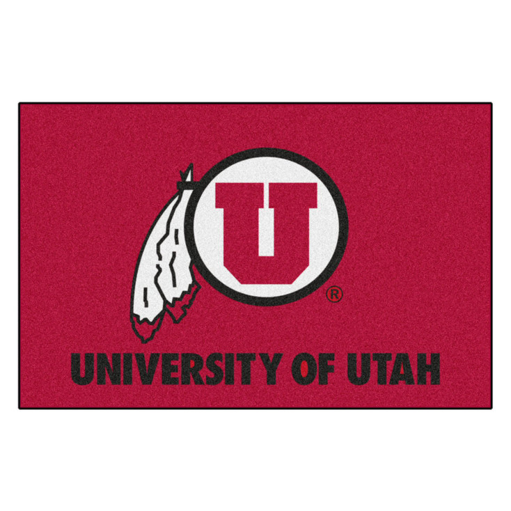 19" x 30" University of Utah Red Rectangle Starter Mat