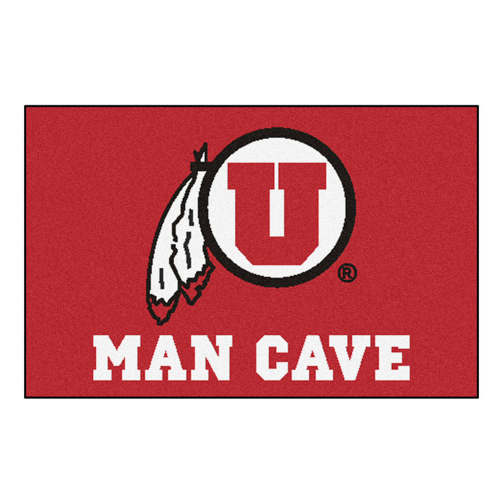 19" x 30" University of Utah Man Cave Starter Red Rectangle Mat