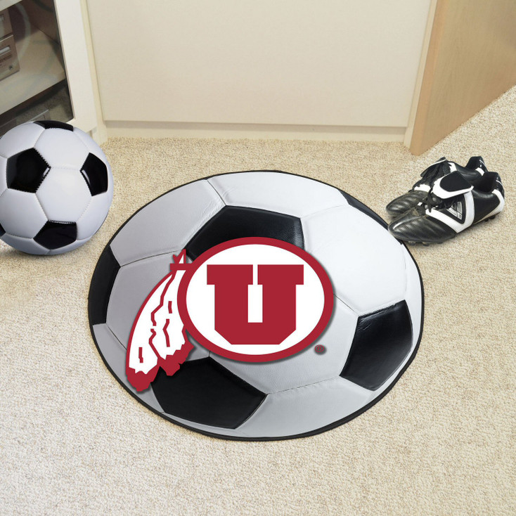 27" University of Utah Soccer Ball Round Mat