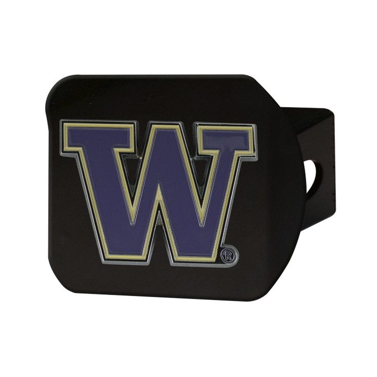 University of Washington Hitch Cover - Color on Black