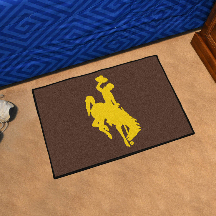 19" x 30" University of Wyoming Cowboys Brown Rectangle Starter Mat