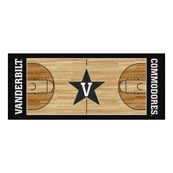 30" x 72" Vanderbilt University NCAA Basketball Rectangle Runner Mat