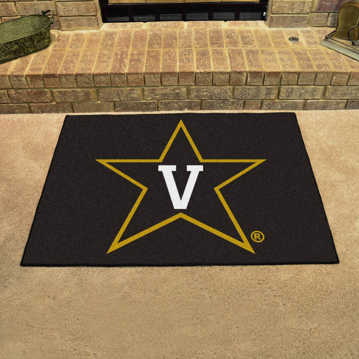 33.75" x 42.5" Vanderbilt University All Star Black Rectangle Mat