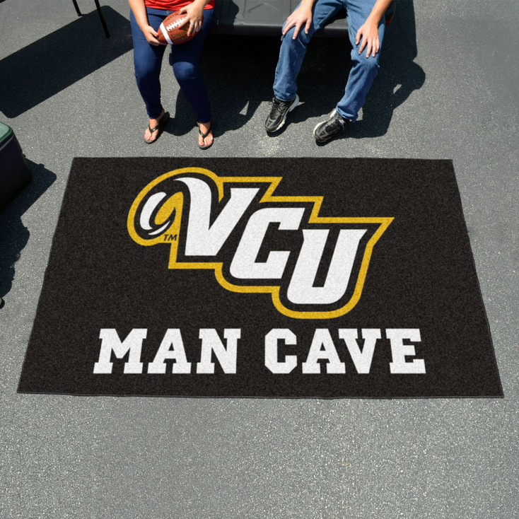 59.5" x 94.5" Virginia Commonwealth University Man Cave Black Rectangle Ulti Mat