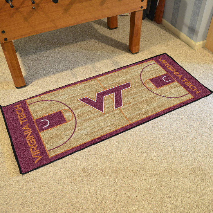 30" x 72" Virginia Tech NCAA Basketball Rectangle Runner Mat