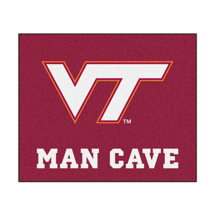 59.5" x 71" Virginia Tech Man Cave Tailgater Maroon Rectangle Mat
