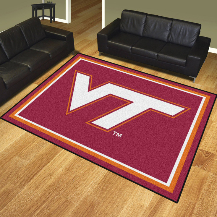 8' x 10' Virginia Tech Maroon Rectangle Rug