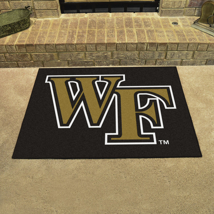 33.75" x 42.5" Wake Forest University All Star Black Rectangle Mat