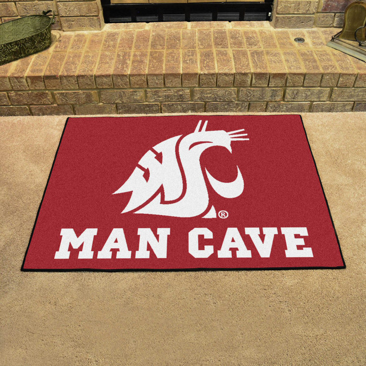 33.75" x 42.5" Washington State University Man Cave All-Star Red Rectangle Mat