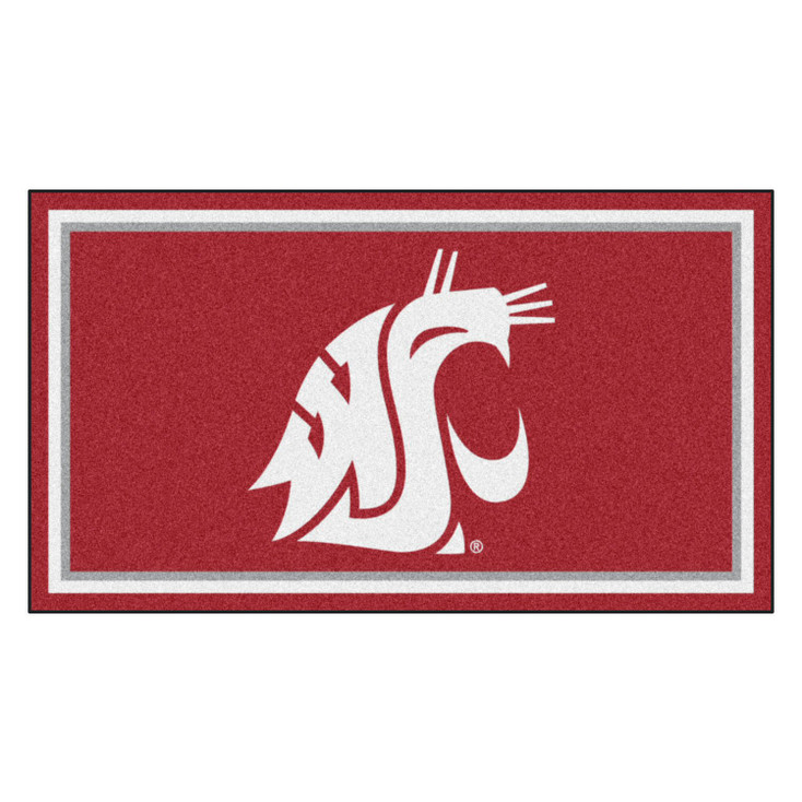 3' x 5' Washington State University Red Rectangle Rug