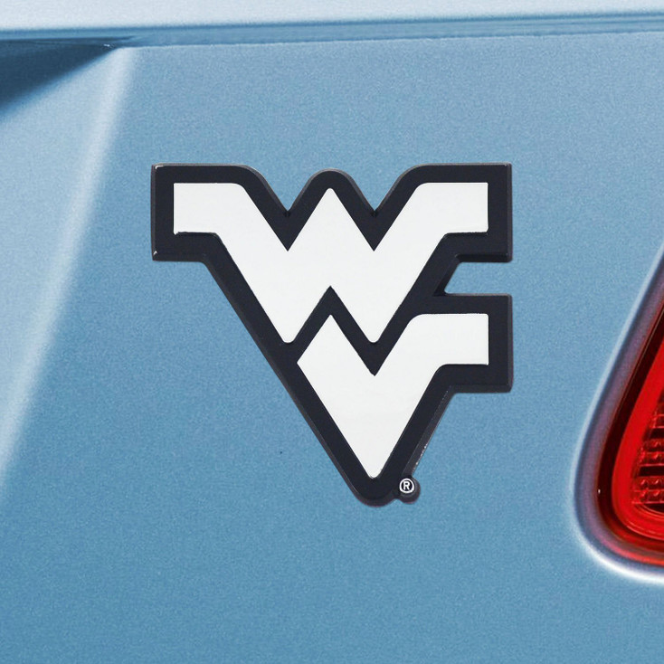 West Virginia University Chrome Emblem, Set of 2