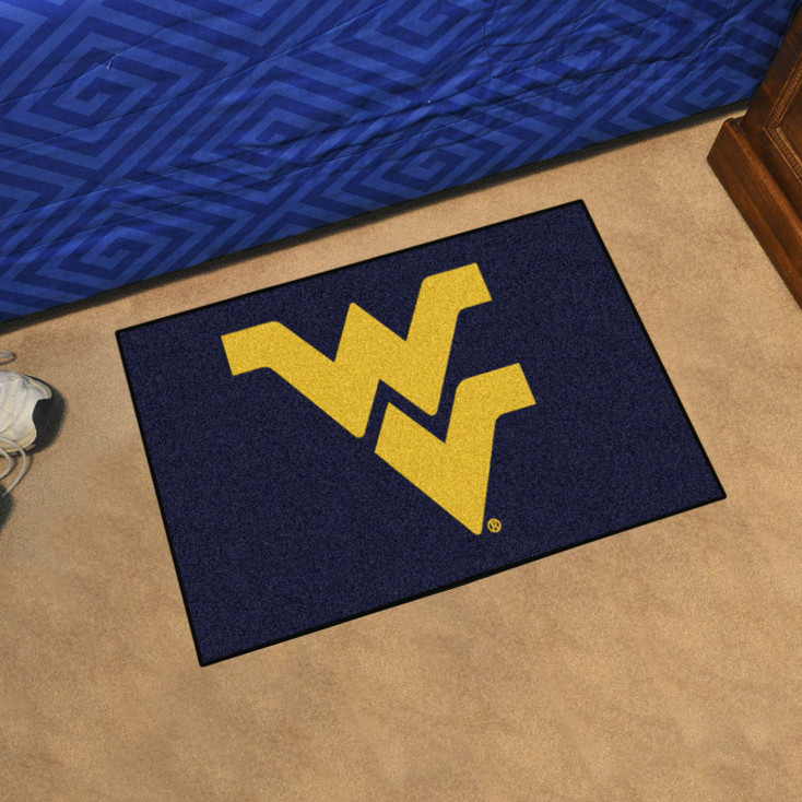 19" x 30" West Virginia University Navy Blue Rectangle Starter Mat