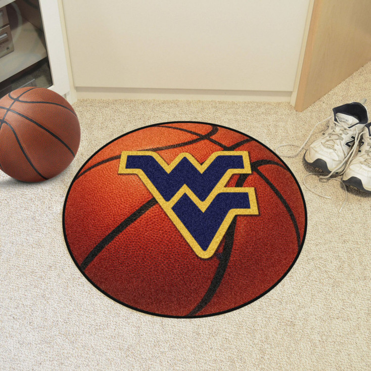 27" West Virginia University Basketball Style Round Mat