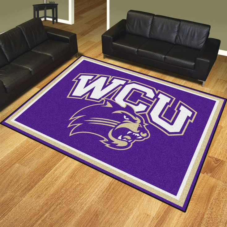 8' x 10' Western Carolina University Purple Rectangle Rug