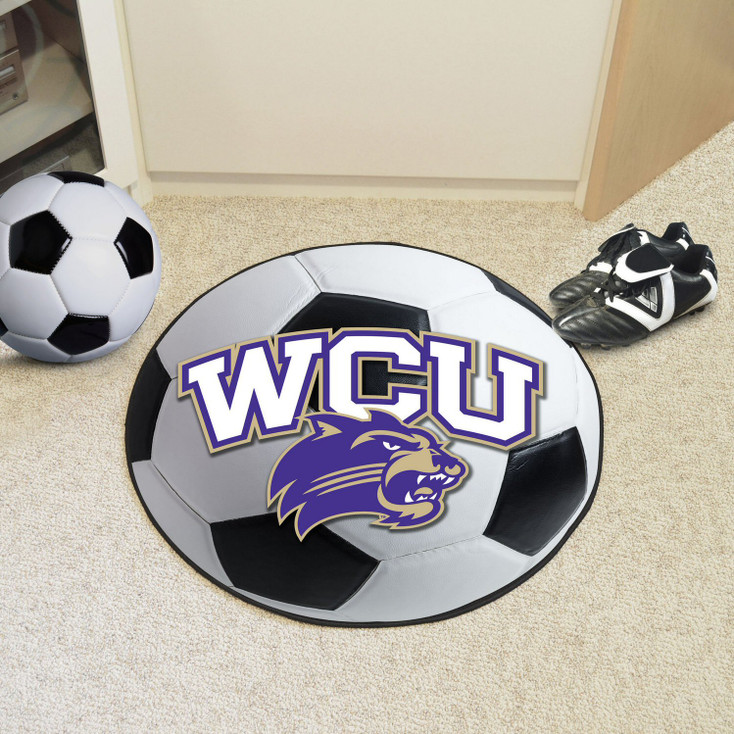 27" Western Carolina University Soccer Ball Round Mat