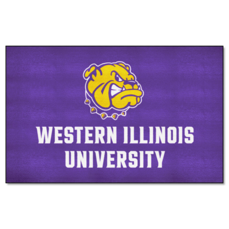 59.5" x 94.5" Western Illinois University Black Rectangle Ulti Mat