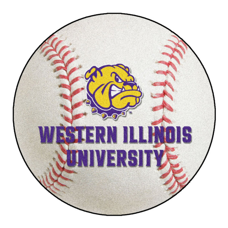 27" Western Illinois University Baseball Style Round Mat