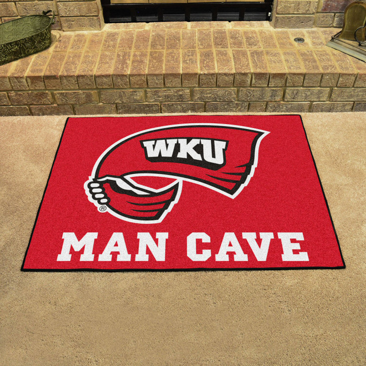 33.75" x 42.5" Western Kentucky University Man Cave All-Star Red Rectangle Mat