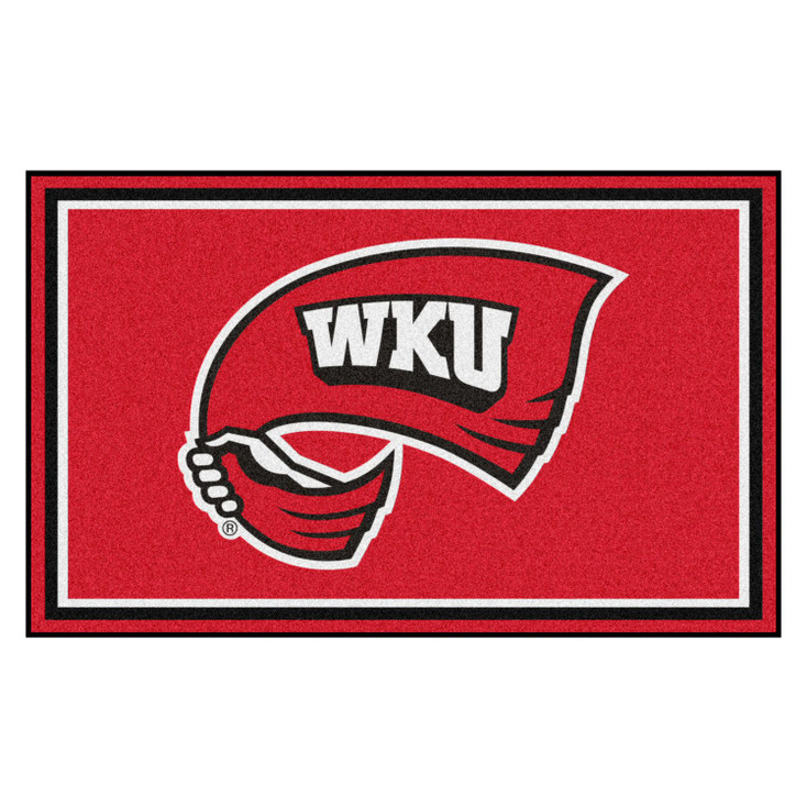4' x 6' Western Kentucky University Red Rectangle Rug