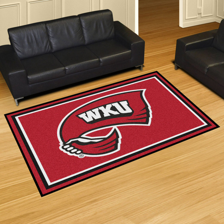 5' x 8' Western Kentucky University Red Rectangle Rug