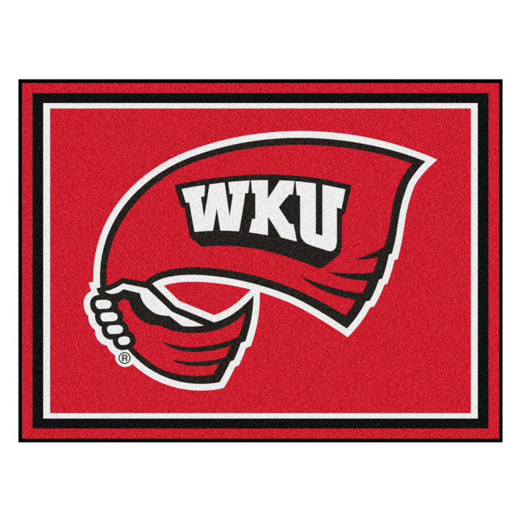 8' x 10' Western Kentucky University Red Rectangle Rug