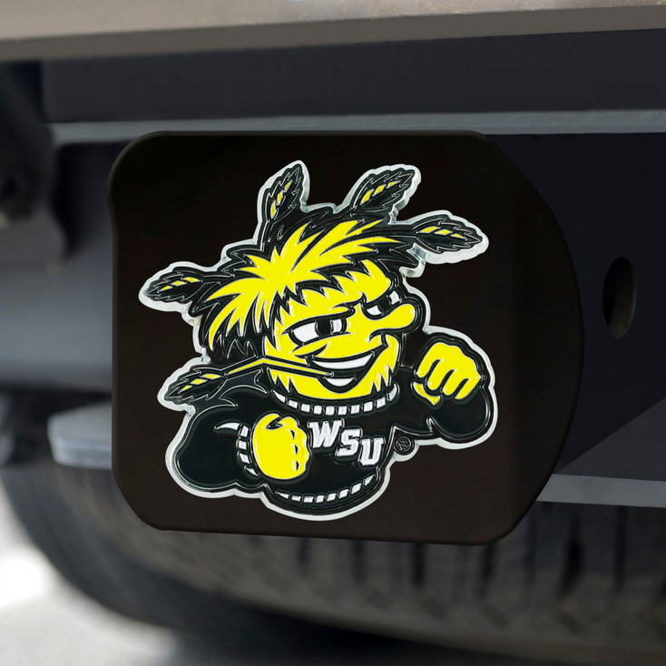 Wichita State University Hitch Cover - Color on Black