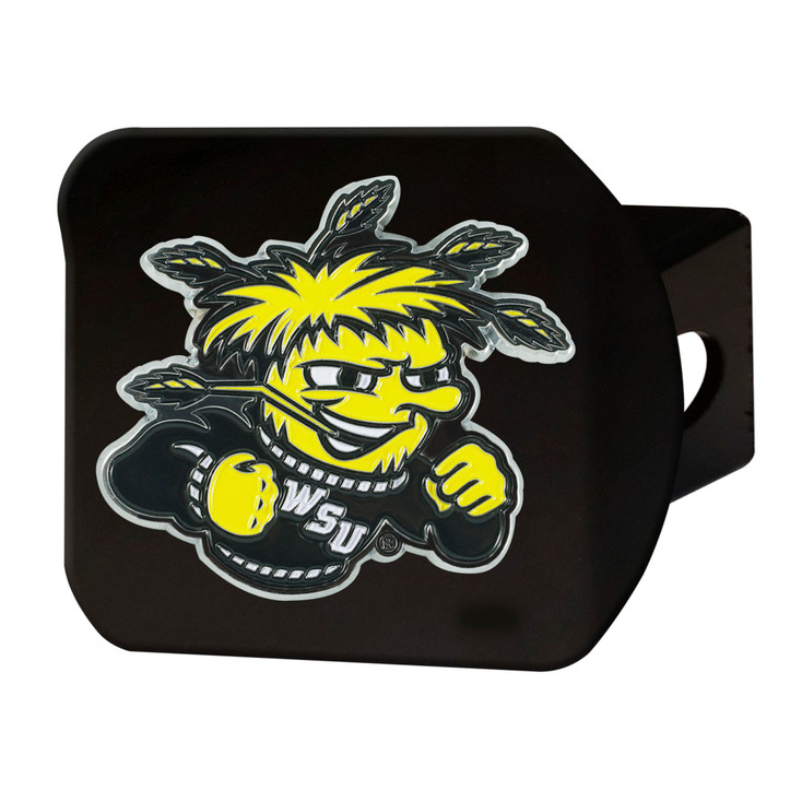 Wichita State University Hitch Cover - Color on Black