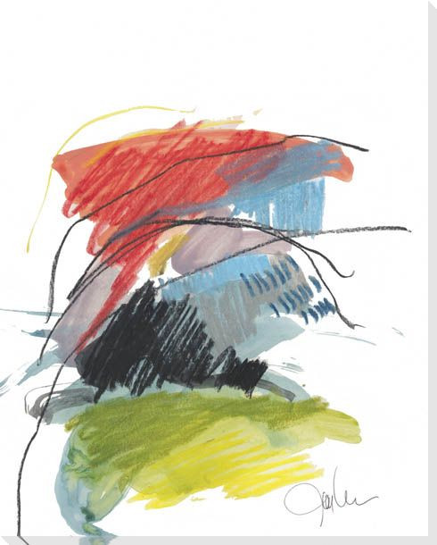 Abstract Landscape No 40 Wrapped Canvas Giclee Art Print Wall Art