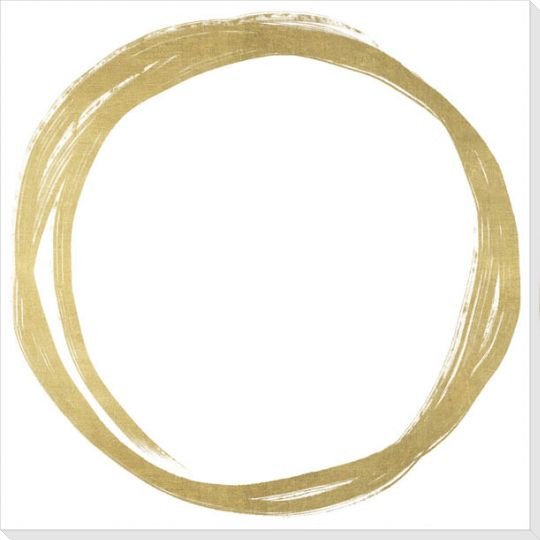 Infinite Loop Gold Two Wrapped Canvas Giclee Art Print Wall Art