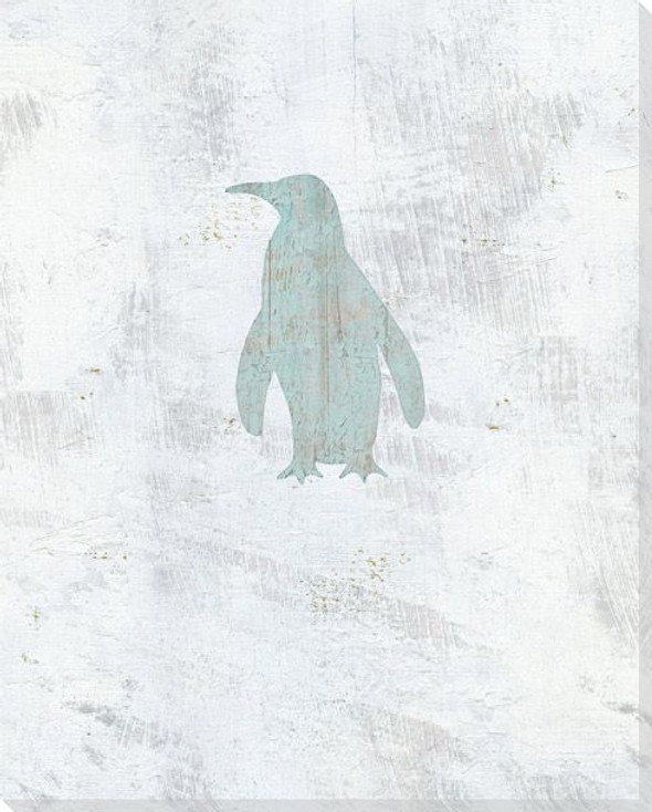 Penguin Bird Wrapped Canvas Giclee Art Print Wall Art