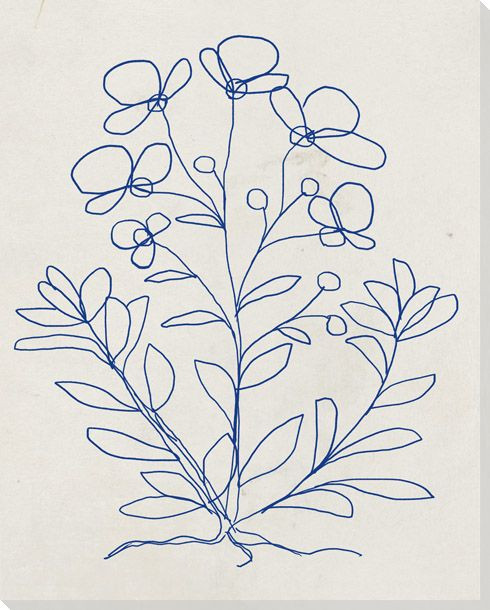 Loose Botanical 4 Wrapped Canvas Giclee Art Print Wall Art