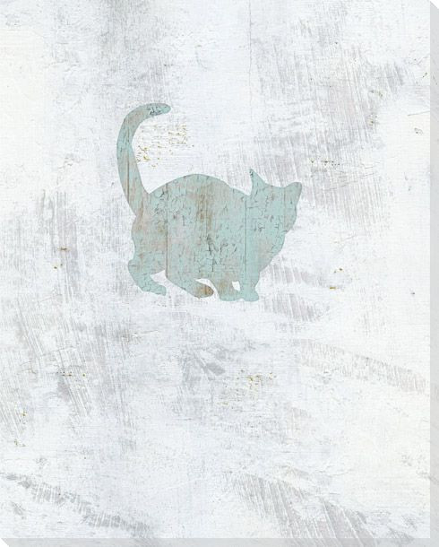 Kitty Wrapped Canvas Giclee Art Print Wall Art