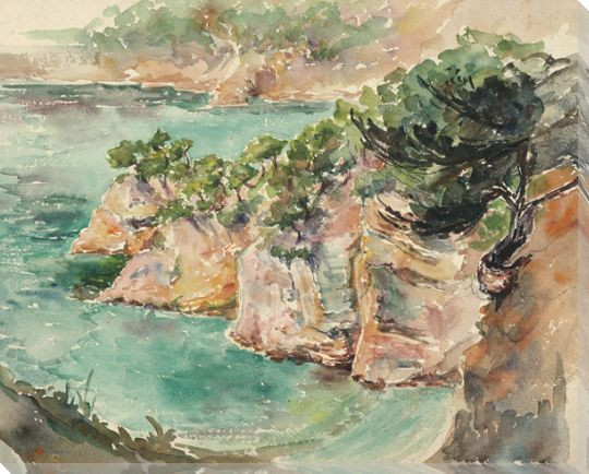 Cote Azure 2 Wrapped Canvas Giclee Art Print Wall Art