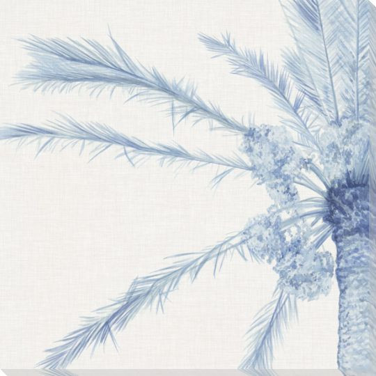 Chambray Palms I Wrapped Canvas Giclee Art Print Wall Art