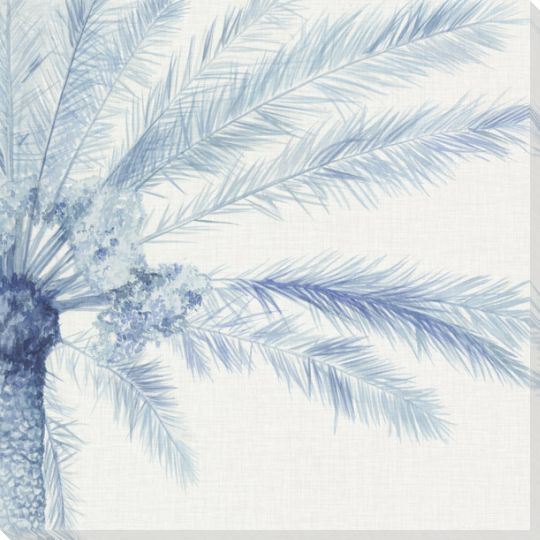 Chambray Palms II Wrapped Canvas Giclee Art Print Wall Art