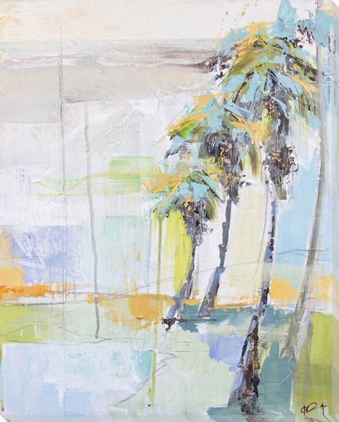 Palm Two Palm Trees Wrapped Canvas Giclee Art Print Wall Art