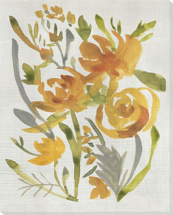 Butterscotch Bouquet II Wrapped Canvas Giclee Art Print Wall Art