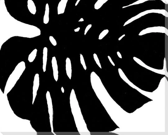 Tropical Dark Wrapped Canvas Giclee Art Print Wall Art