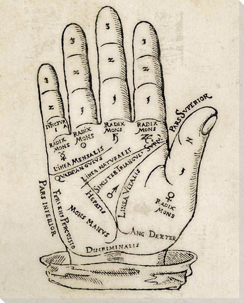 Palmistry 2 First Wrapped Canvas Giclee Art Print Wall Art