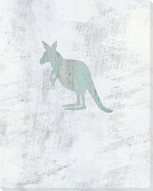 Kangaroo Wrapped Canvas Giclee Art Print Wall Art