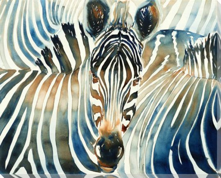 Camouflage Zebras Wrapped Canvas Giclee Art Print Wall Art Wall Decor