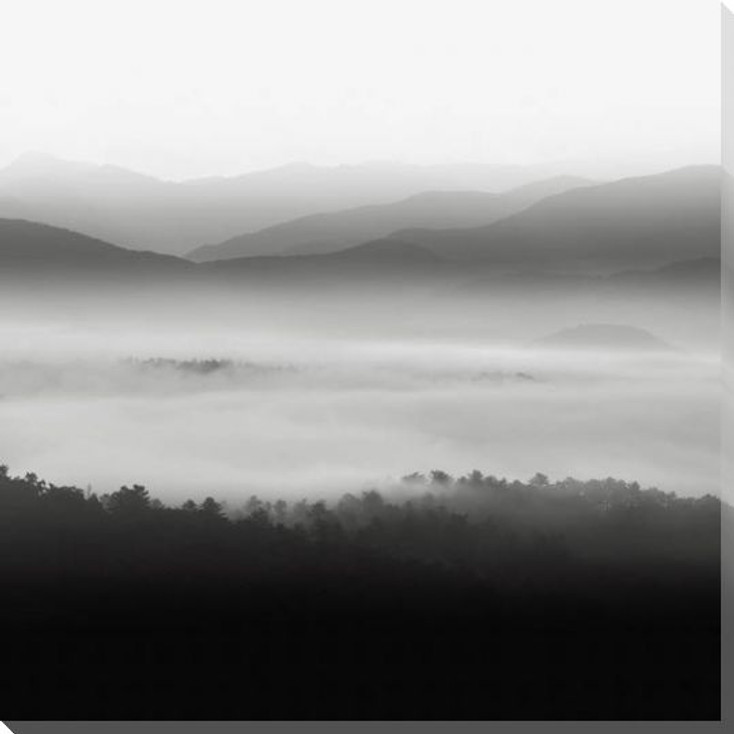 Still Morning Smoky Mountains Wrapped Canvas Giclee Art Print Wall Art