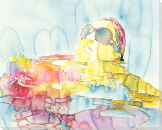 Blushing Pool Wrapped Canvas Giclee Art Print Wall Art