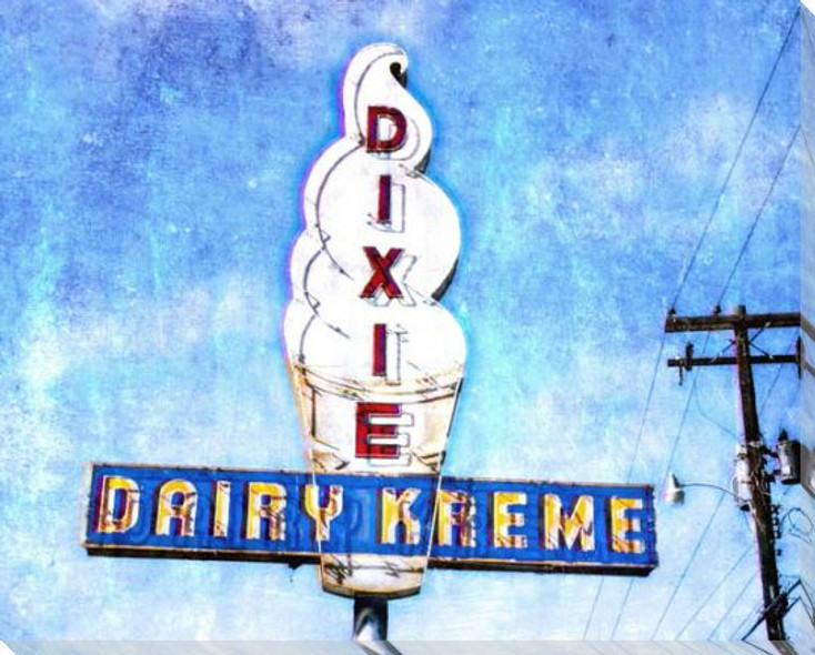 Roadside Dairy Kreme Wrapped Canvas Giclee Art Print Wall Art