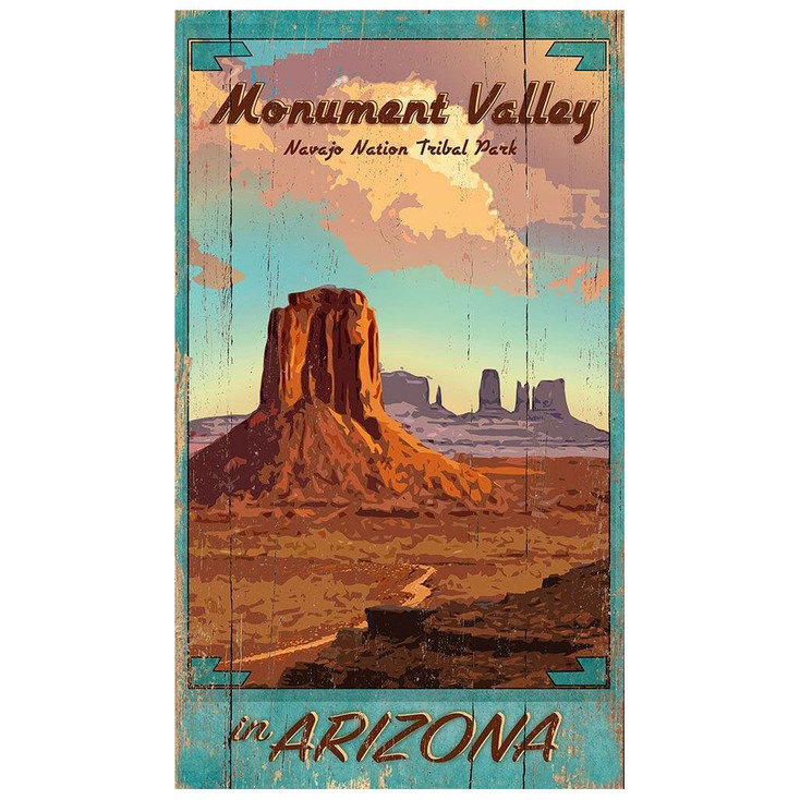 Custom Monument Valley Vintage Style Wooden Sign