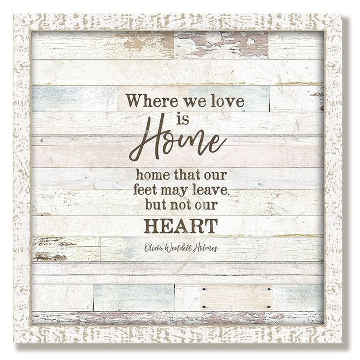 Custom "Home" Inspirational Vintage Style Framed Wood Sign