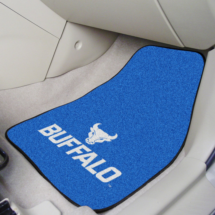 State University of New York at Buffalo Blue Carpet Car Mat, Set of 2