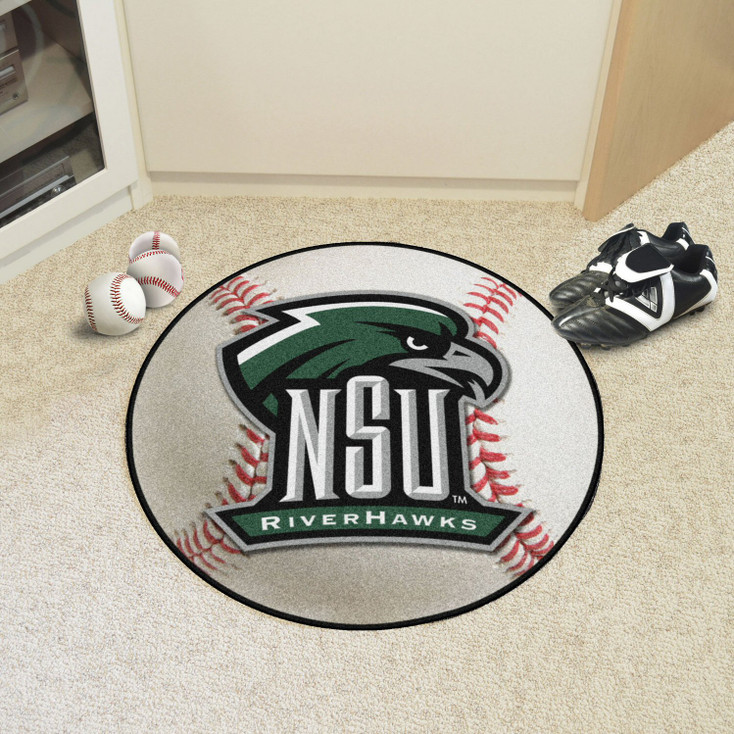 27" Northeastern State University Baseball Style Round Mat