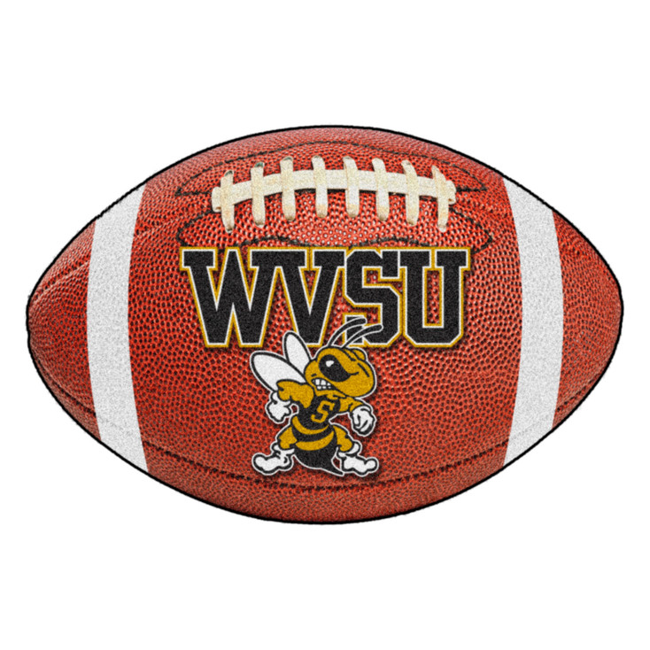 20.5" x 32.5" West Virginia State University Football Shape Mat