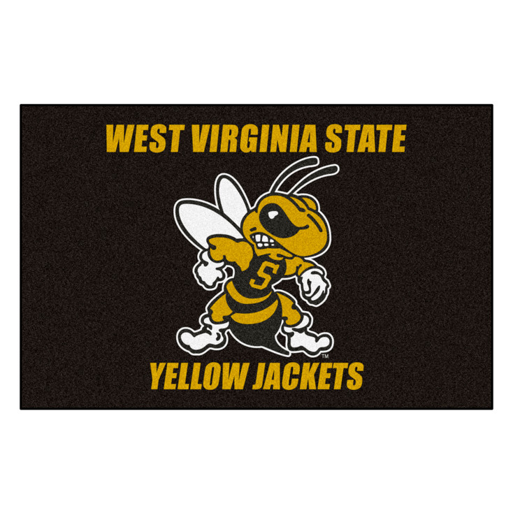 19" x 30" West Virginia State University Yellow Jackets Black Rectangle Starter Mat